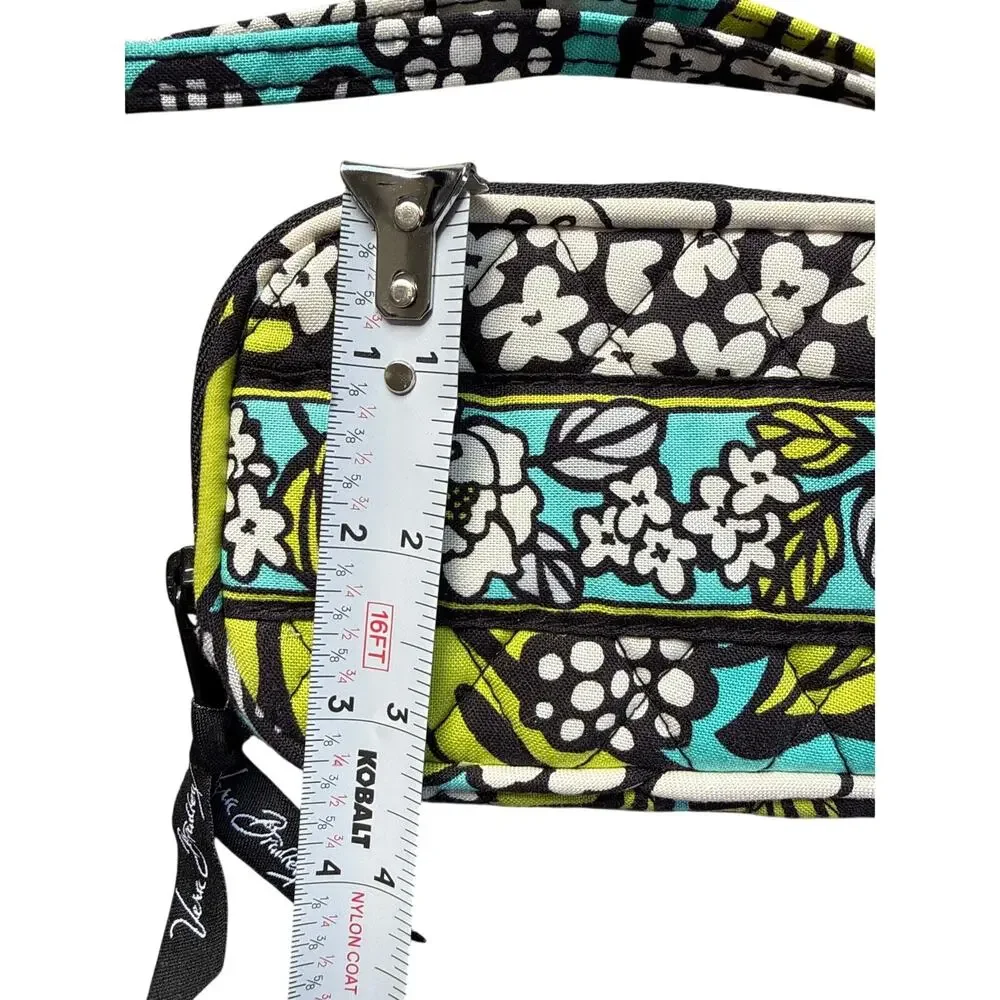 Vera Bradley Tiny Wristlet Coin Purse in Island Blooms Blue Green NEW